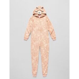 Dots‎ & Dreams Llama Onesie Pajamas Hooded Plush Sleepwear Kids Size M(10/12)
